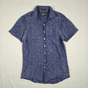 Rodd & Gunn | The Normal Brand Blue 100% Linen Short Sleeve Button-Up Shirt